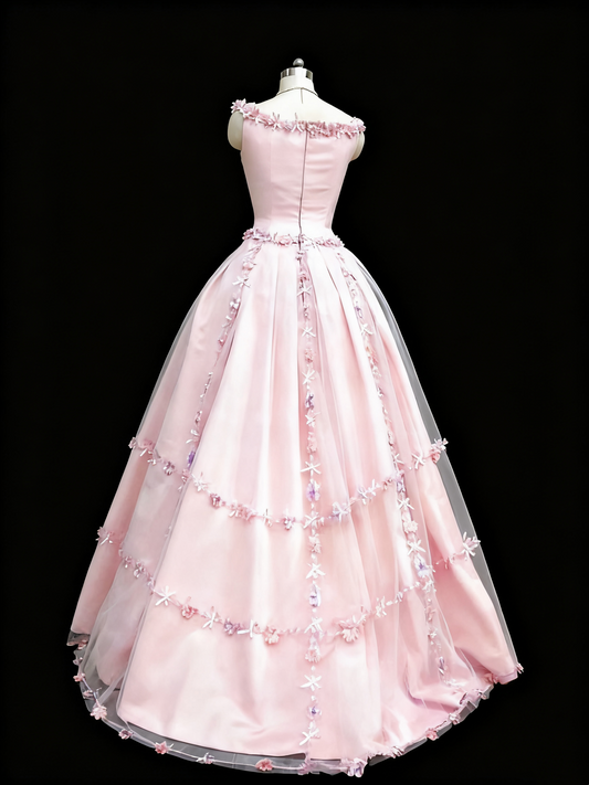 Jolie robe de bal plissée à épaules dénudées, robe de soirée, robe de bal, D3384