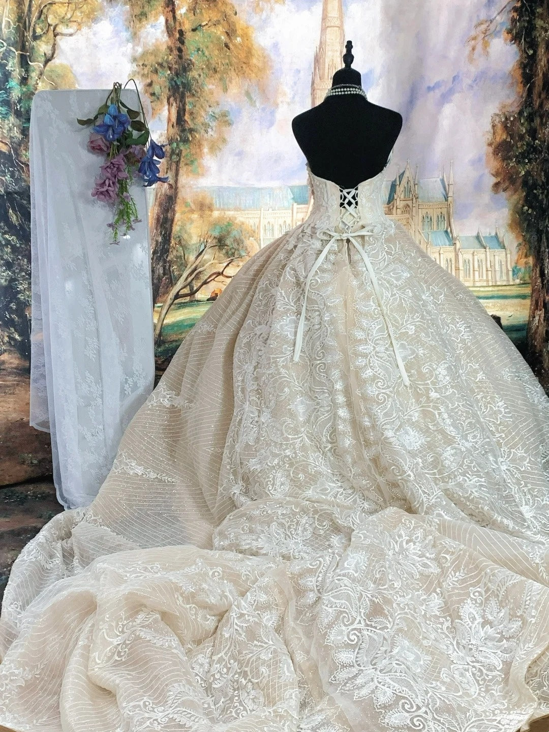Pretty Wedding Dress Strapsless Pleated Wedding Dress  D3420