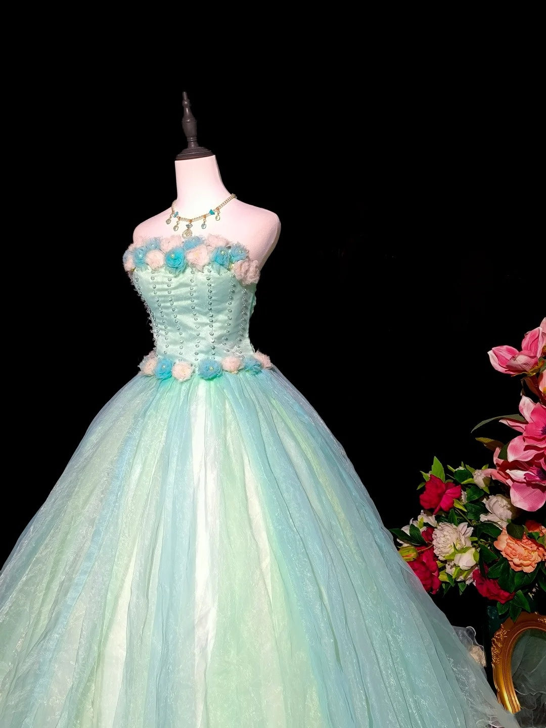 Robe de bal trapèze plissée en forme de cœur, tenue de soirée, de gala, d'anniversaire, D3416