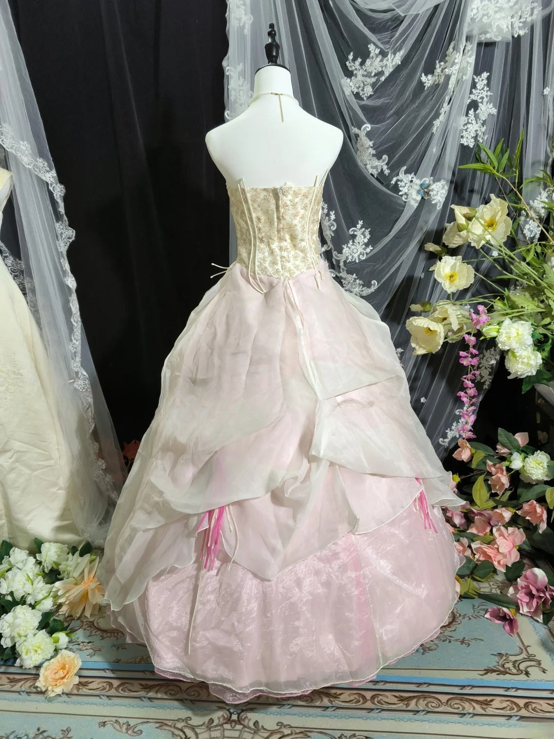 Robe de bal trapèze plissée en forme de cœur, tenue de soirée, de gala, d'anniversaire, D3416