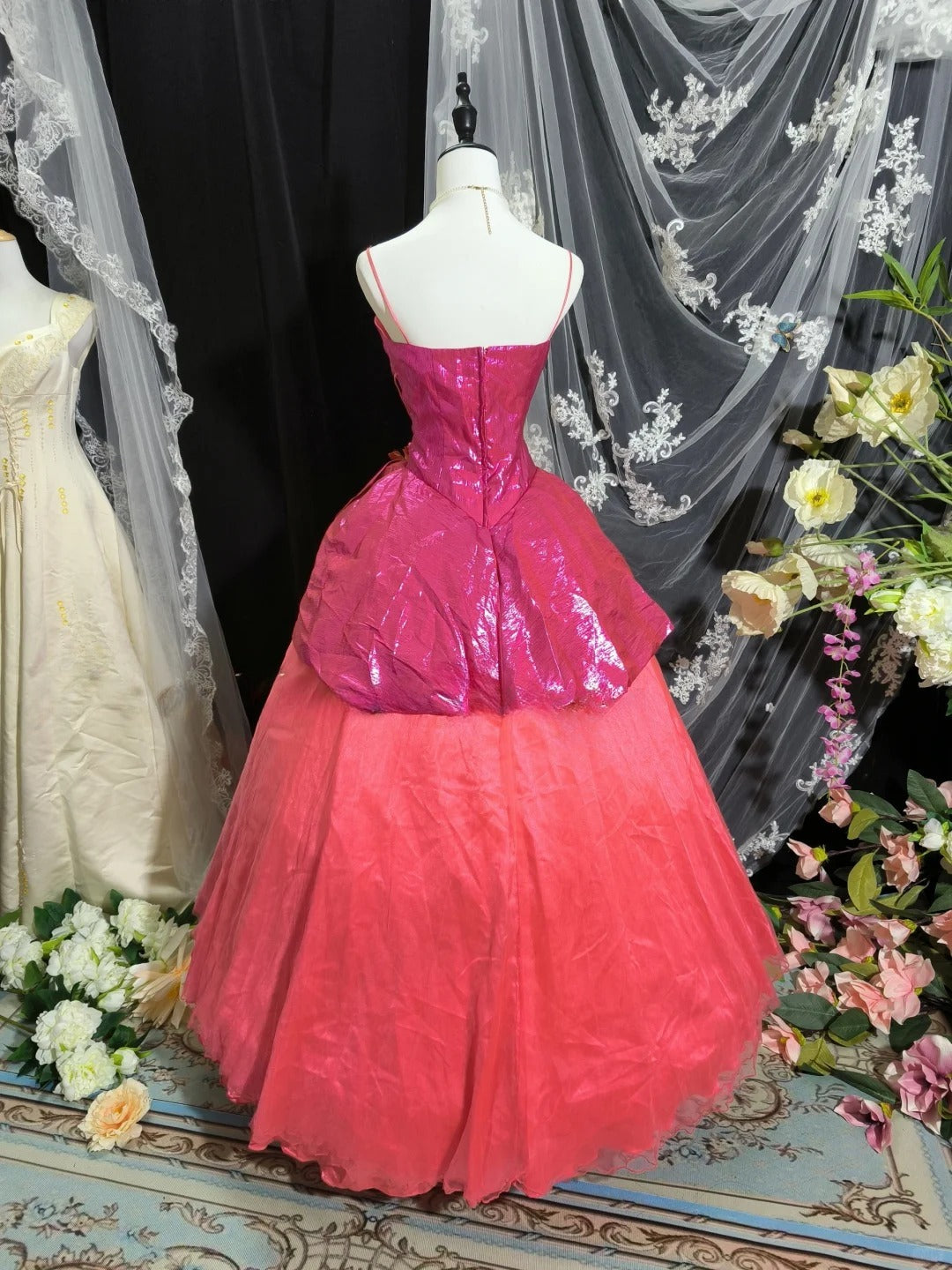 Robe de bal trapèze plissée en forme de cœur, tenue de soirée, de gala, d'anniversaire, D3416