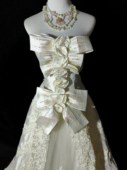 Beauty Brautkleid A-Linie Herzausschnitt Plissee Brautkleid D3302