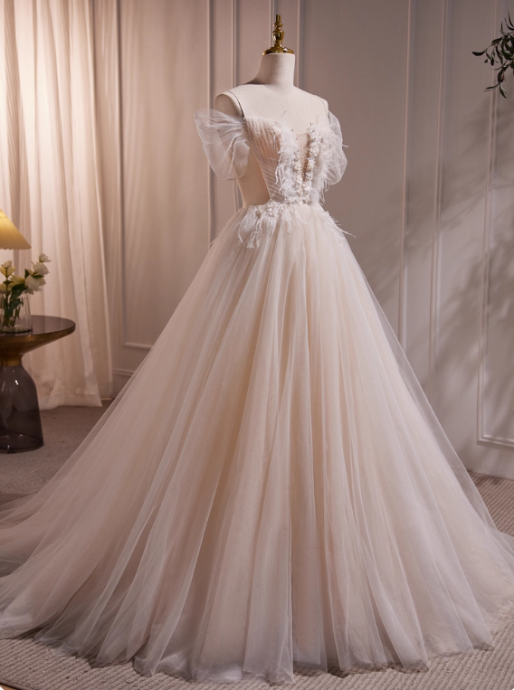 Beauty Brautkleid A-Linie Herzausschnitt Plissee Brautkleid D3302