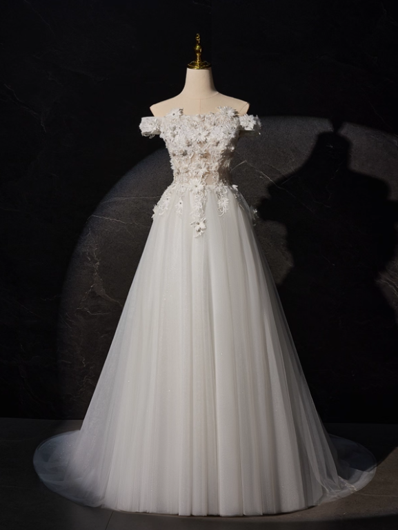 Beauty Brautkleid A-Linie Herzausschnitt Plissee Brautkleid D3302