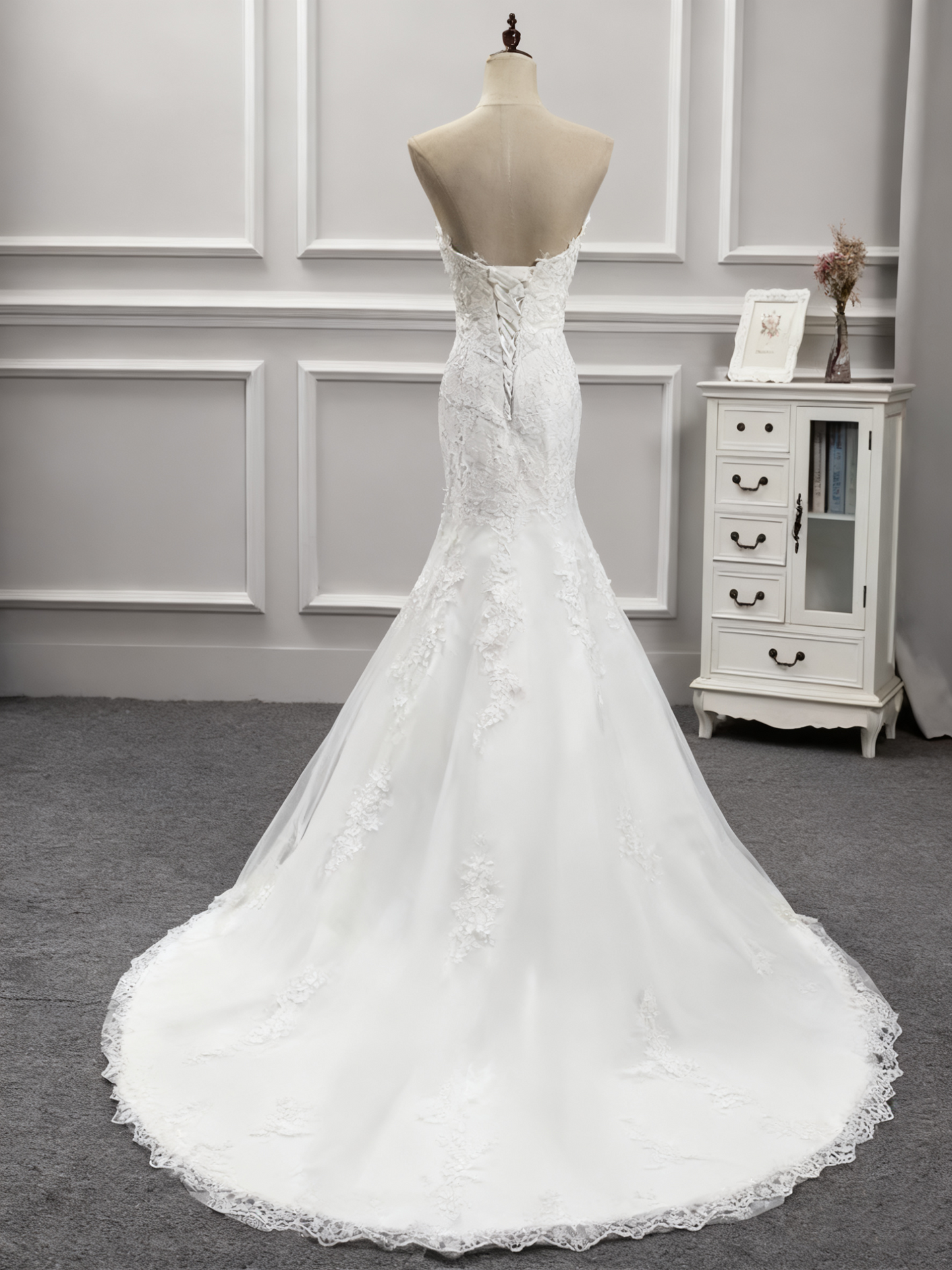 Beauty Wedding Dress Sweetheart Mermaid Wedding Dress D3481