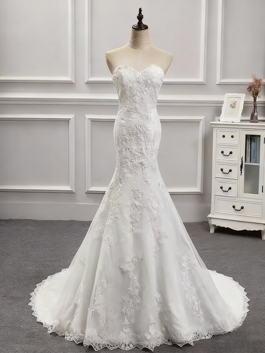 Beauty Wedding Dress Sweetheart Mermaid Wedding Dress D3481