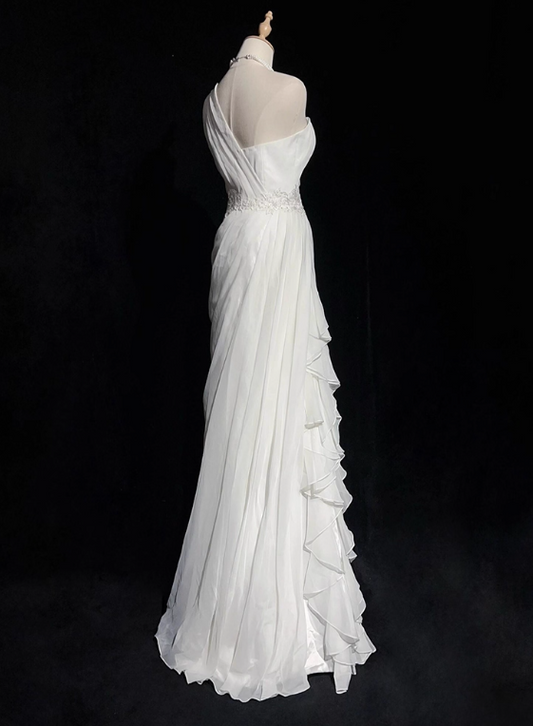 Robe de mariée beauté A-Line, décolleté en cœur, plissée, D3302