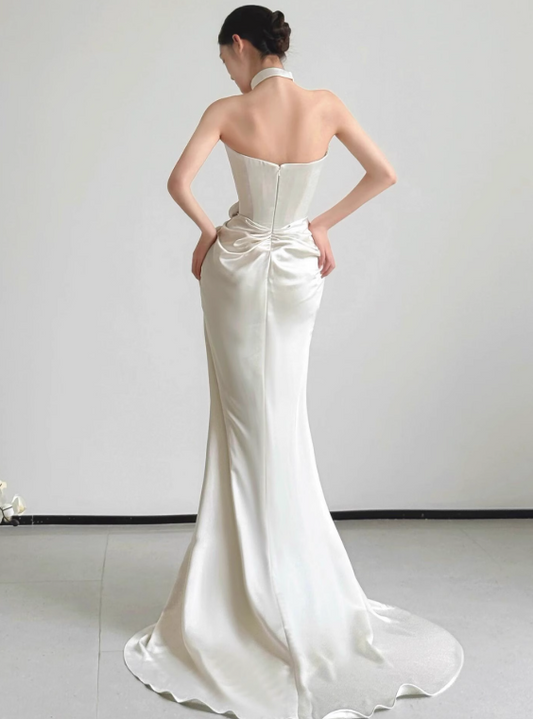 Beauty Brautkleid A-Linie Herzausschnitt Plissee Brautkleid D3302