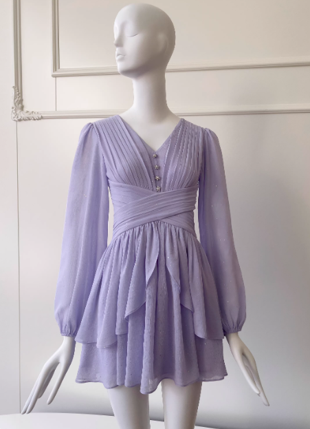 New Arrival Homecoming Dress V-neck Pleated Birthday Party Dress Short Prom Dress    D3515