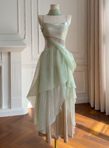 Popular Prom Dress Spaghetti Straps Pleated Tulle Birthday Party Dress D3519