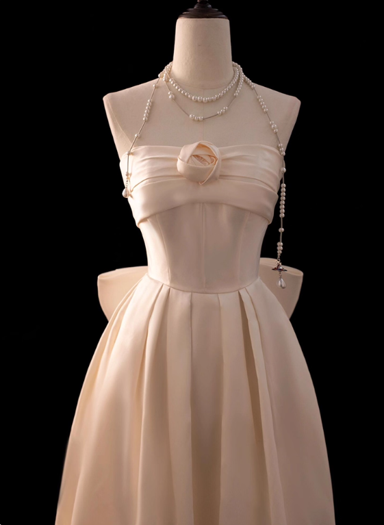 Pretty Wedding Dress A Line Strapless Pleated Wedding Dress D3255