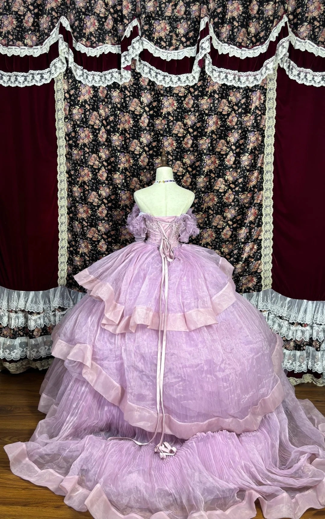 Beauty Prom Dress Off Shoulder Pleated Tulle Ball Gown Evening Dress Sweet 16 Dress D3576