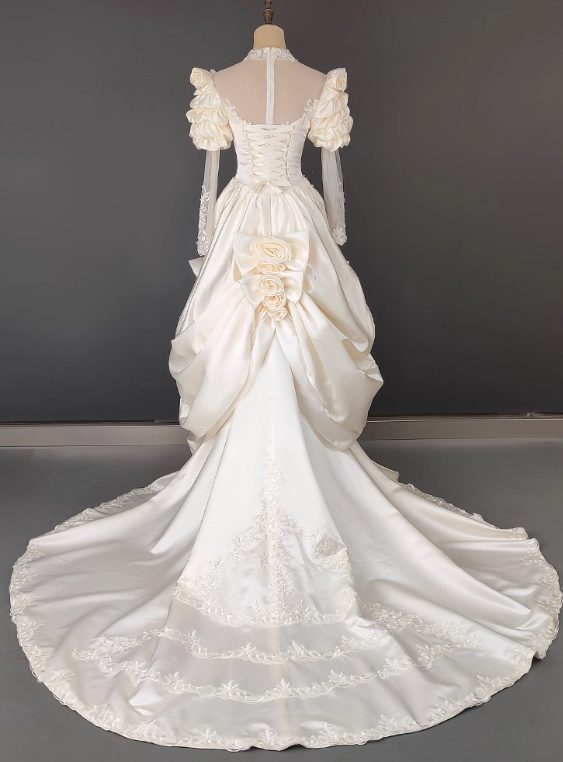 Robe de mariée beauté A-Line, décolleté en cœur, plissée, D3302