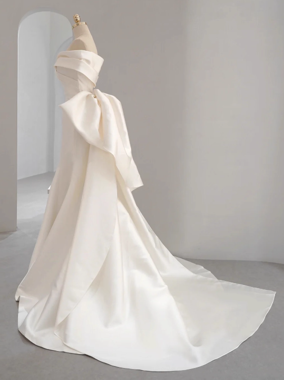 Beauty Brautkleid A-Linie Herzausschnitt Plissee Brautkleid D3302