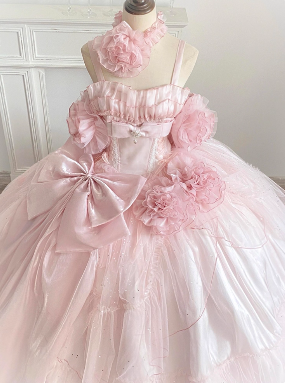 Sweet Prom Dress Spaghetti Straps Tulle Pleated Ball Gown Evening Dress Quinceanera Dress D3692