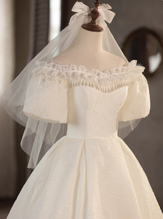 Beauty Brautkleid A-Linie Herzausschnitt Plissee Brautkleid D3302