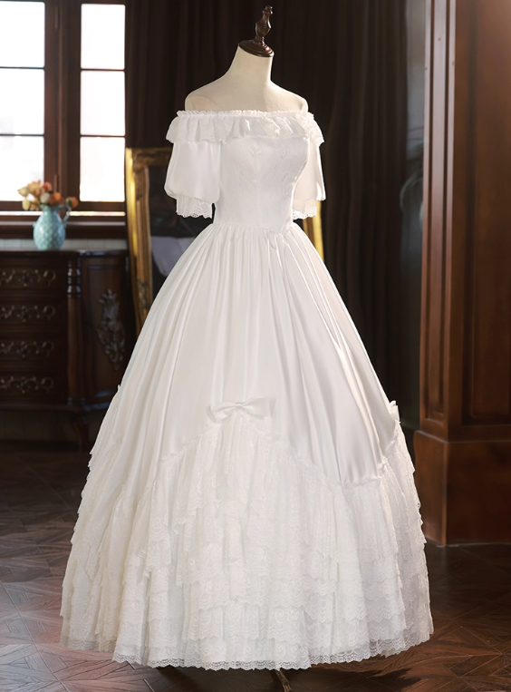 Robe de mariée beauté A-Line, décolleté en cœur, plissée, D3302