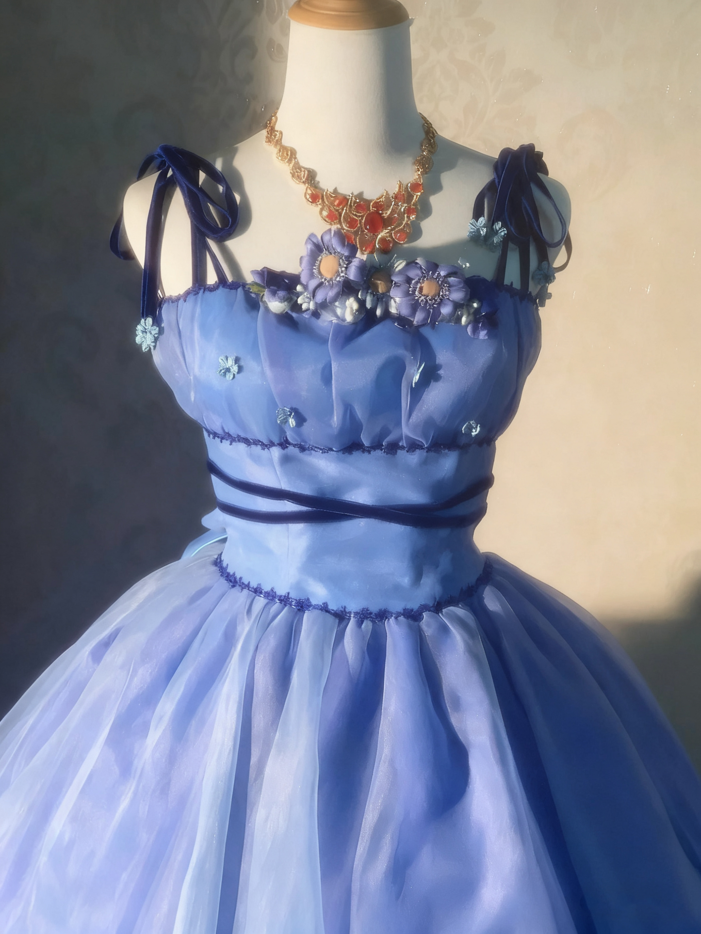 Stunning Prom Dress Spaghetti Straps Pleated Flower Ball Gown Evening Dress Sweet 16 Dress D3766