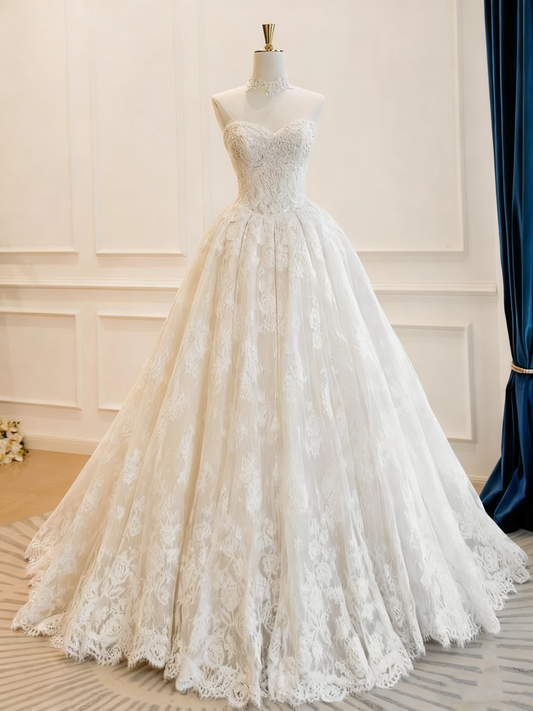 Beauty Brautkleid A-Linie Herzausschnitt Plissee Brautkleid D3302