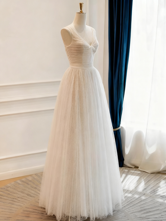 Robe de mariée beauté A-Line, décolleté en cœur, plissée, D3302