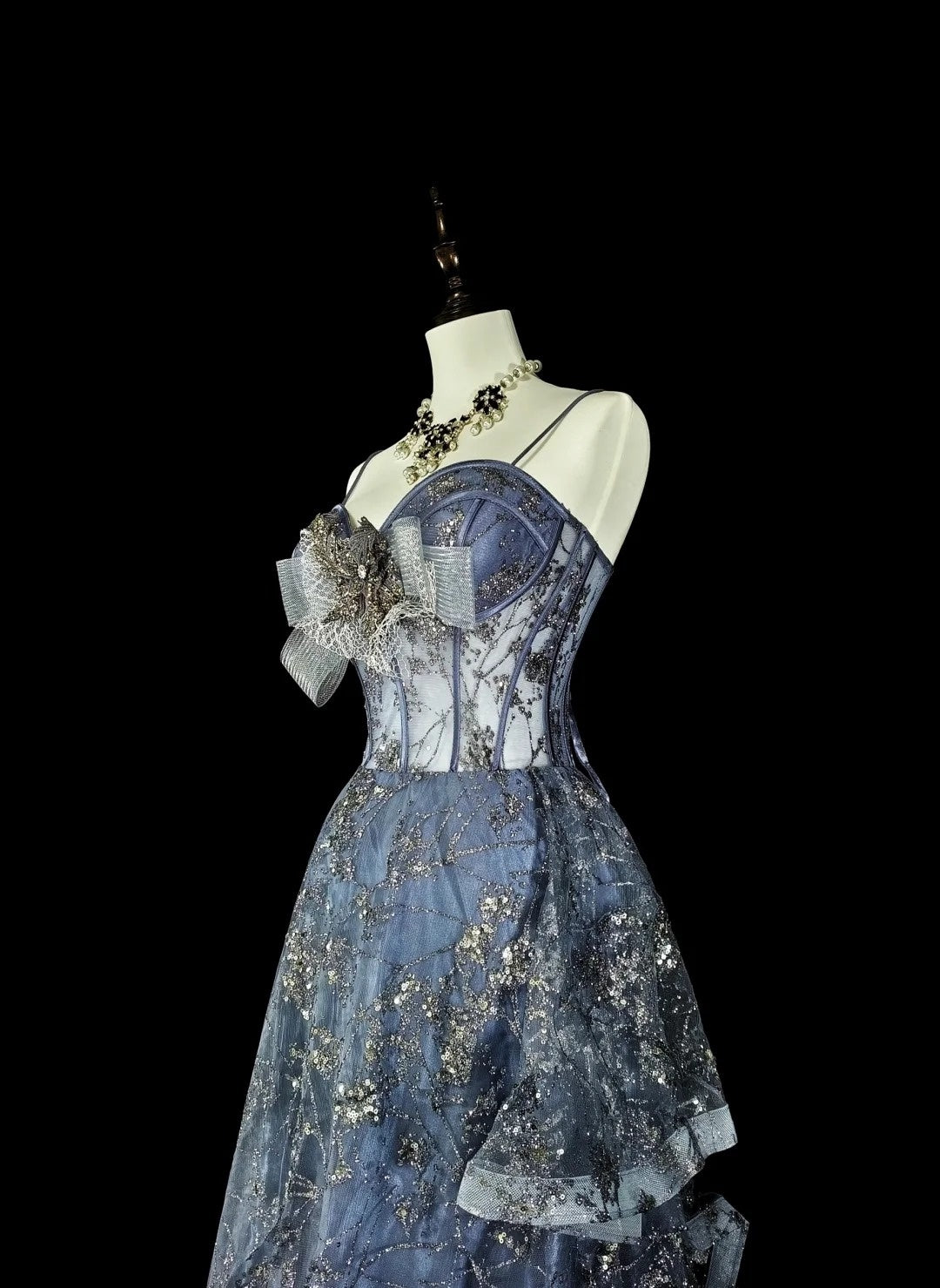 Gorgeous Prom Dress Spaghetti Straps Pleated Long Evening Dress Gala Dress D3782