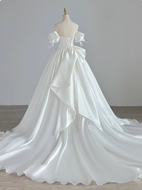 Newest Wedding Dress V-neck Pleated Tulle Wedding Dress D3793