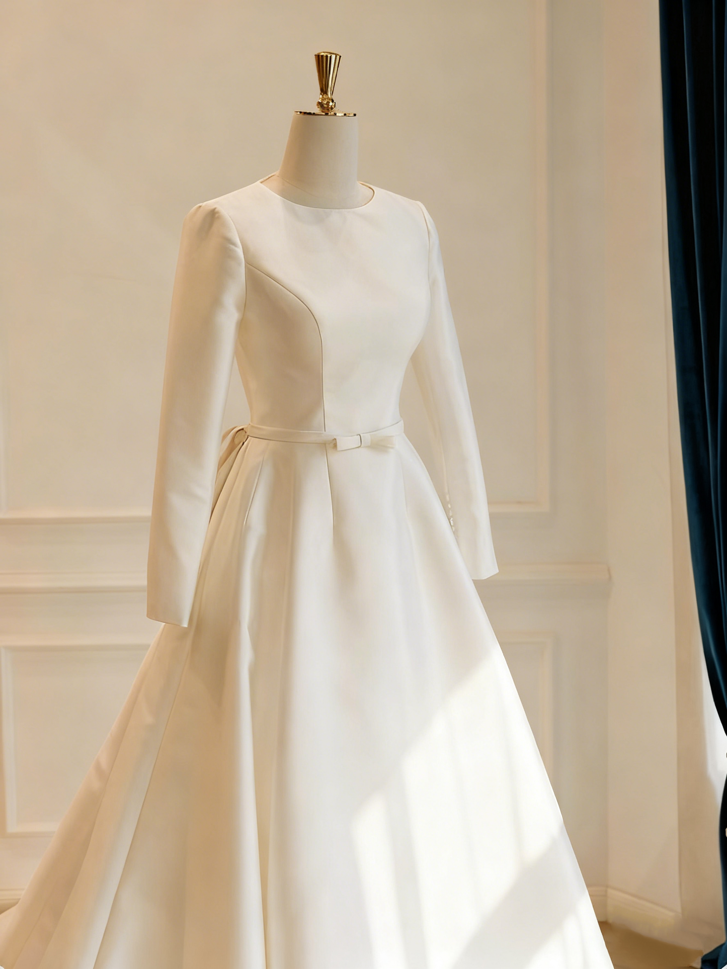 Robe de mariée beauté A-Line, décolleté en cœur, plissée, D3302