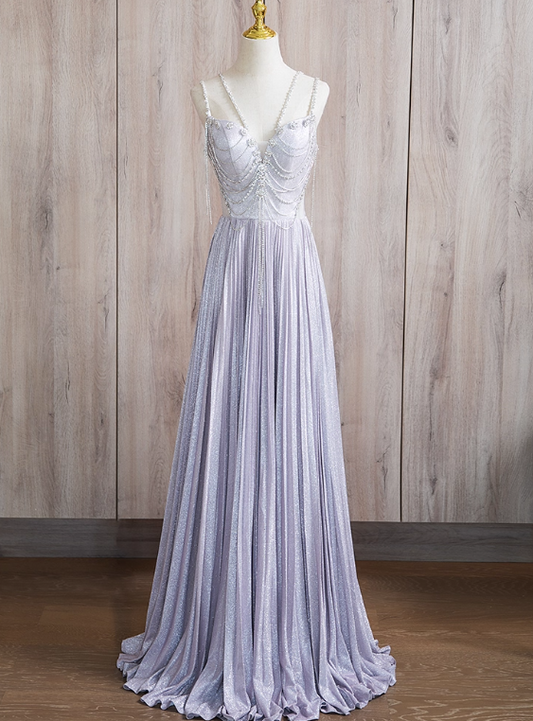 Pretty Prom Dress Spaghetti Straps Pleated Evening Dress Gala Dress Birthday Outfits D3845