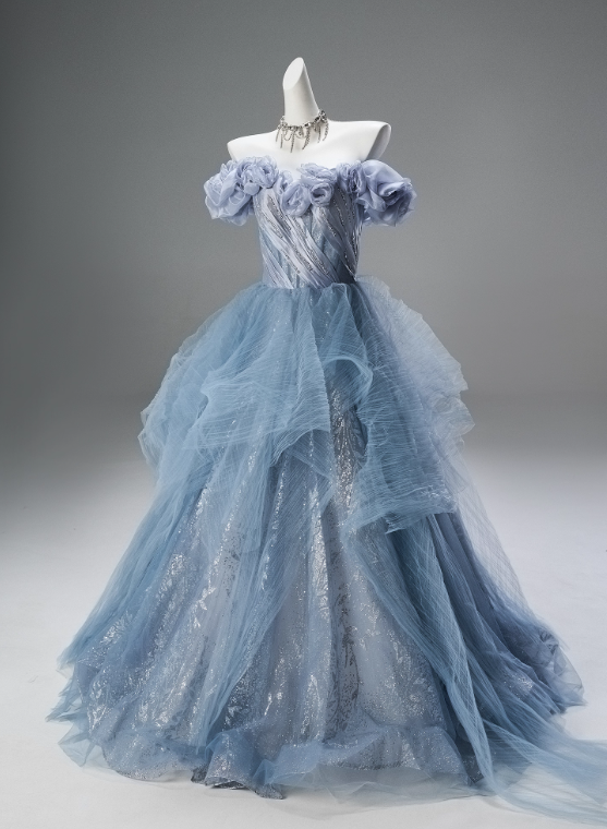 Popular Prom Dress Off Shoulder Pleated Tulle Ball Gown Sweet 16 Dress Evening Dress D3850