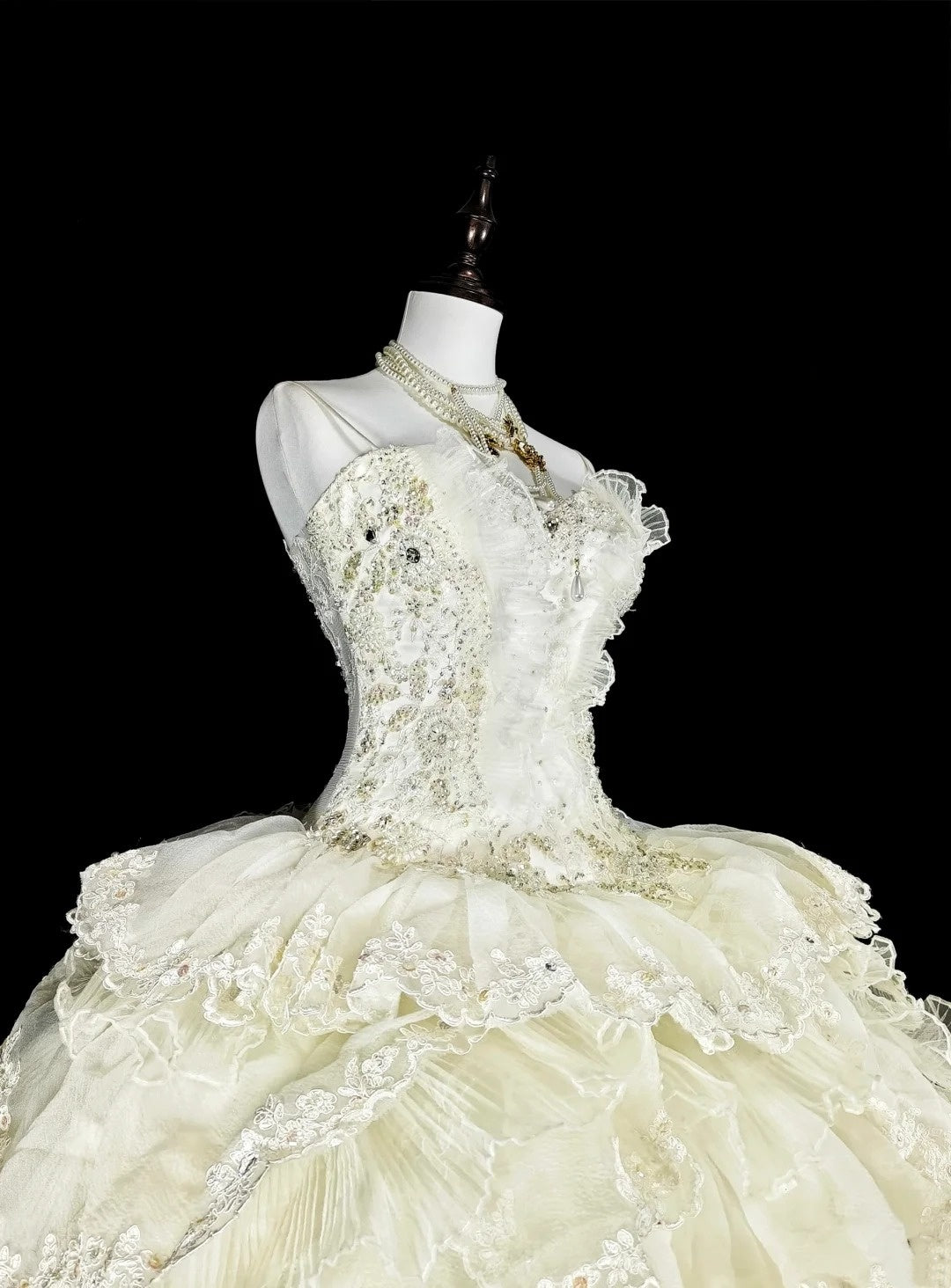 Vintage Wedding Dress Sweetheart Tulle Pleated Wedding Dress D3883
