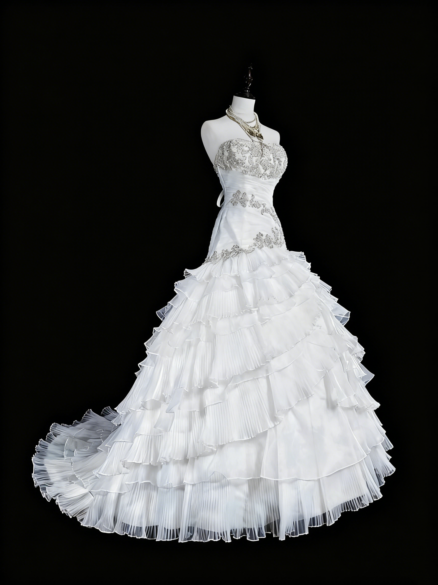 Beauty Brautkleid A-Linie Herzausschnitt Plissee Brautkleid D3302