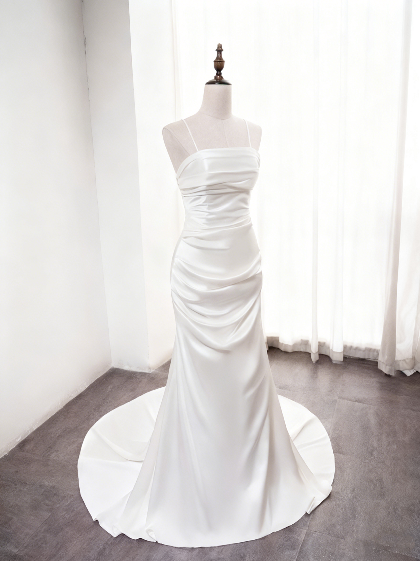 Beauty Brautkleid A-Linie Herzausschnitt Plissee Brautkleid D3302