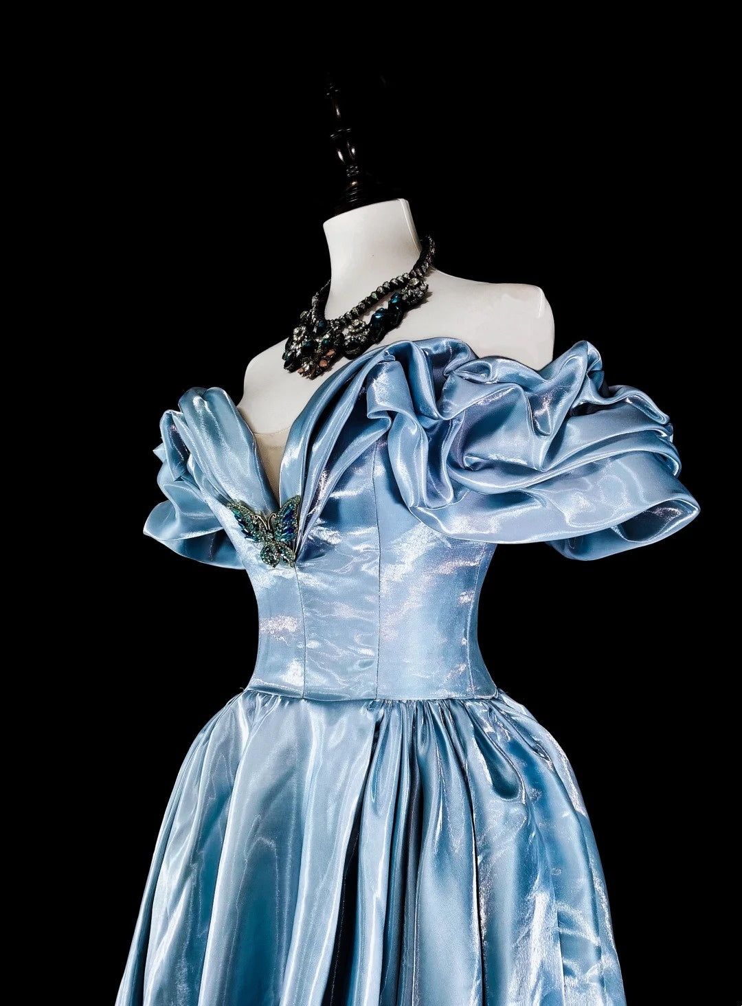 Newest Prom Dress Off Shoulder Pleated Evening Dress Gala Dress D3905