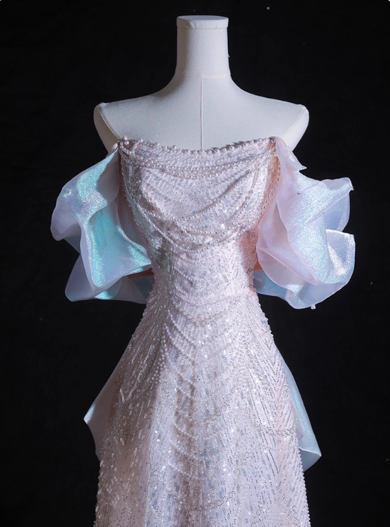 Luxury Prom Dress Off Shoulder Evening Dress Gala Dress Birthday Dress D3915