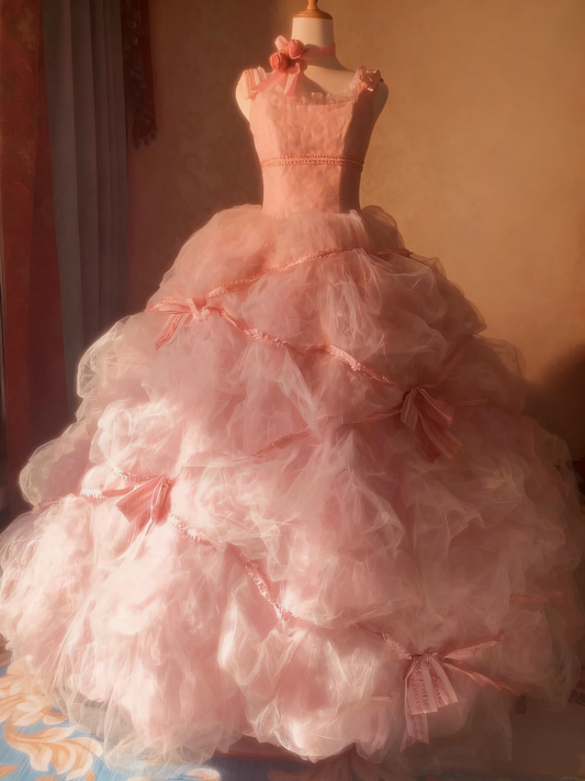 Stunning Prom Dress Spaghetti Straps Tulle Ball Gown Evening Dress Sweet 16 Dress D3931