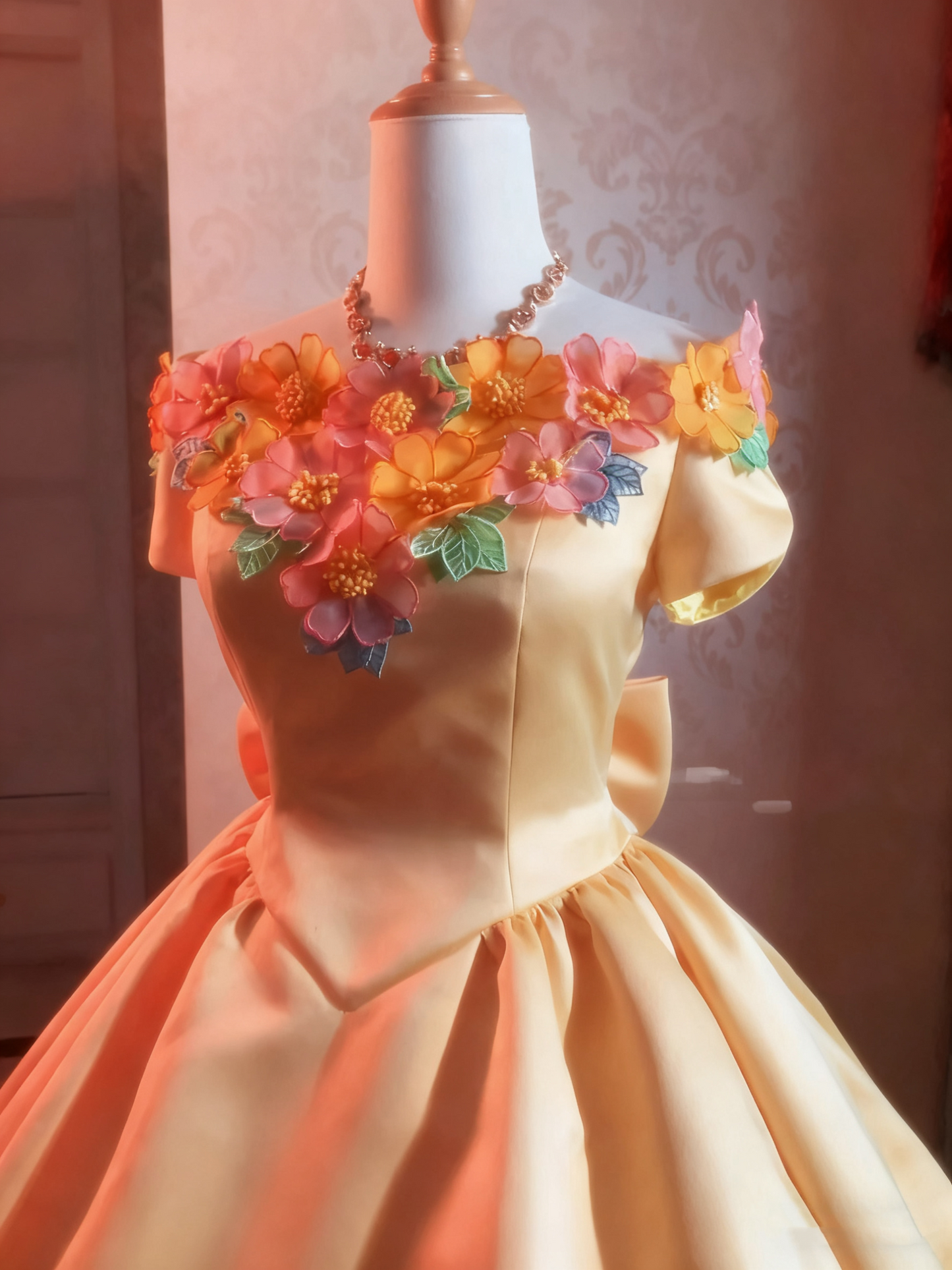 Newest Prom Dress Off Shoulder Flower Pleated Ball Gown Evening Dress Birthday Party Outfits D3935