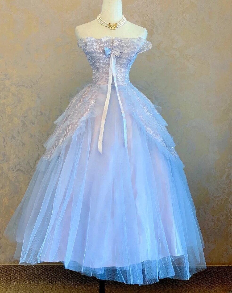 Beauty Prom Dress Strapless Pleated Tulle Ball Gown Birthday Party Outfits Evening Dress D3948