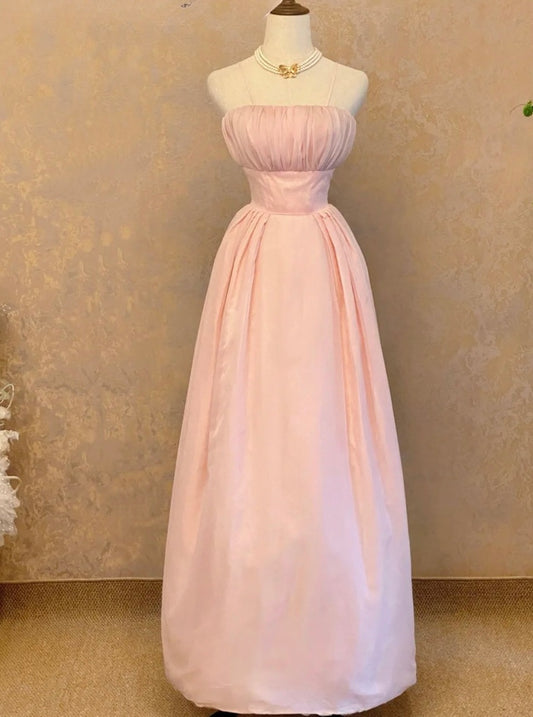 Charming Prom Dress Pink Strapless Pleated Evening Dress Gala Dress Birthday Party Dress D3962