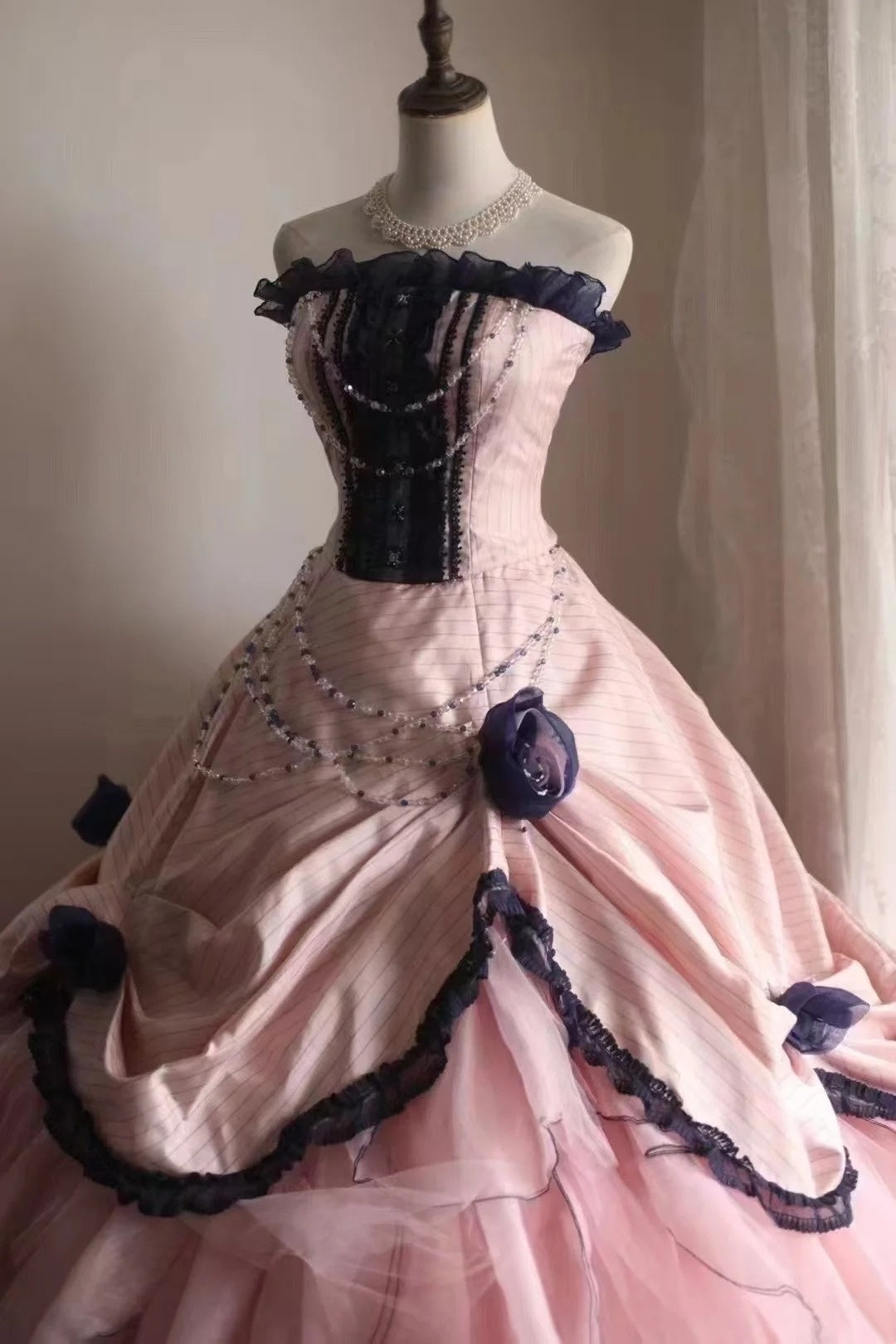 Elegant Prom Dress Strapless Pleated Tiered Evening Dress Sweet 16 Dress Ball Gown D3974