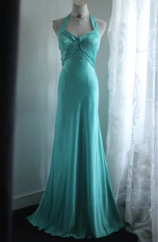 Stunning Prom Dress Halter Floral Evening Dress Birthday Party Dress Gala Dress D3991