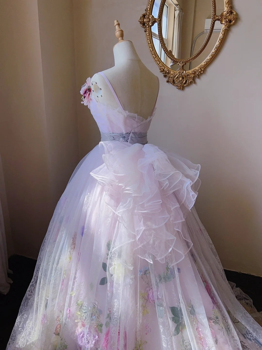 Beauty Prom Dress Spaghetti Straps Tulle Pleated Evening Dress Sweet 16 Dress Ball Gown D4021