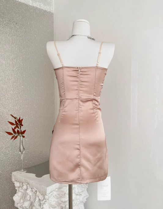 Robe longue fendue à bretelles spaghetti pour femme, tenue d'anniversaire, tenue de soirée, bord de mer, D3241