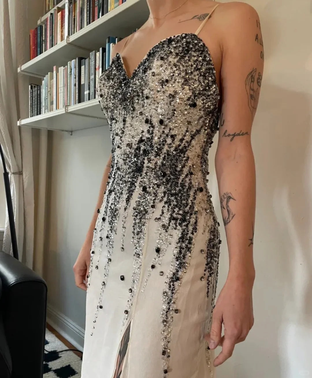 Gorgeous Prom Dress Spaghetti Straps Backless Slit Evening Dress Cocktail Dress Birthday Party Outfits D4031