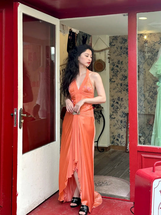 Robe de bal brillante à paillettes et col en cœur, robe de soirée sirène, robe de gala, robe de fête d'anniversaire, D3415