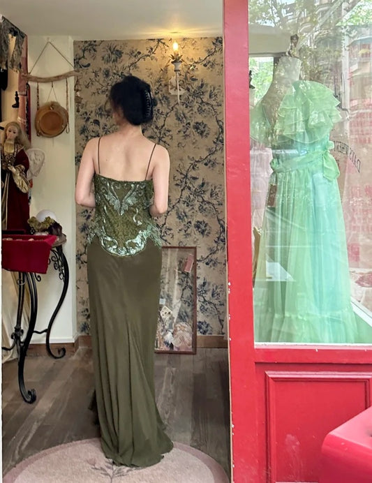 Robe de bal brillante à paillettes et col en cœur, robe de soirée sirène, robe de gala, robe de fête d'anniversaire, D3415