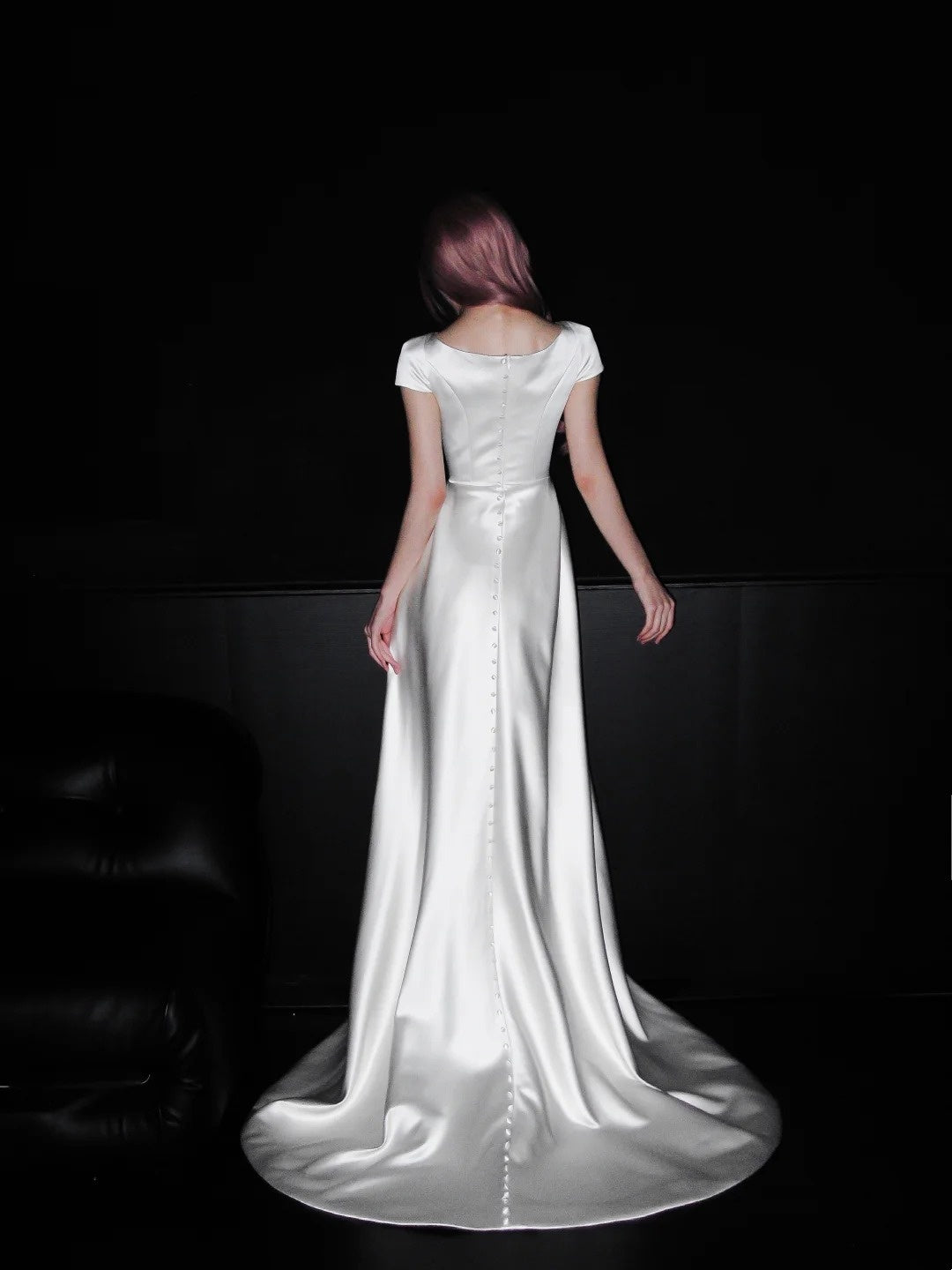 Robe de mariée beauté A-Line, décolleté en cœur, plissée, D3302