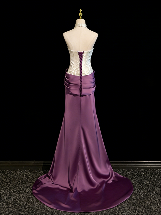 Robe de bal brillante à paillettes et col en cœur, robe de soirée sirène, robe de gala, robe de fête d'anniversaire, D3415