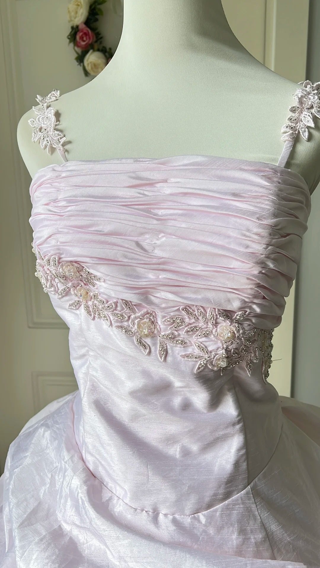 Newest Prom Dress Spaghetti Straps Pleated Ball Gown Evening Dress Quinceanera Dress D4115