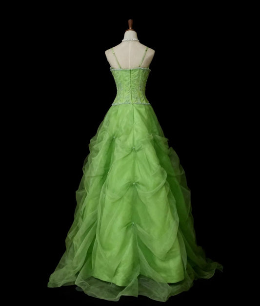 Charming Prom Dress Spaghetti Straps Pleated Ball Gown Sweet 16 Dress Evening Dress D4181