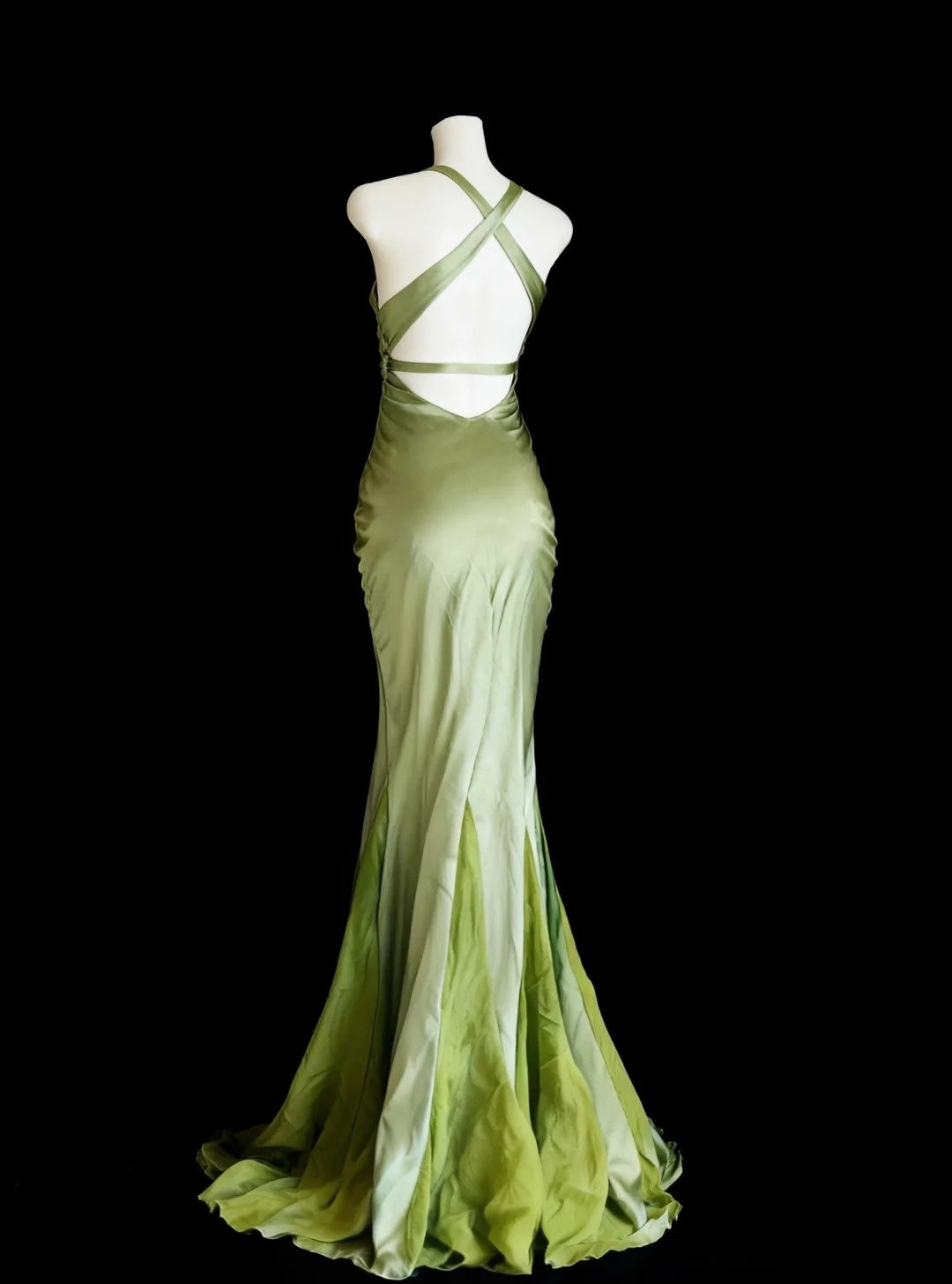 Elegant Prom Dress Spaghetti Straps Pleated Mermaid Gala Dress Formal Dress Evening Dress D4189